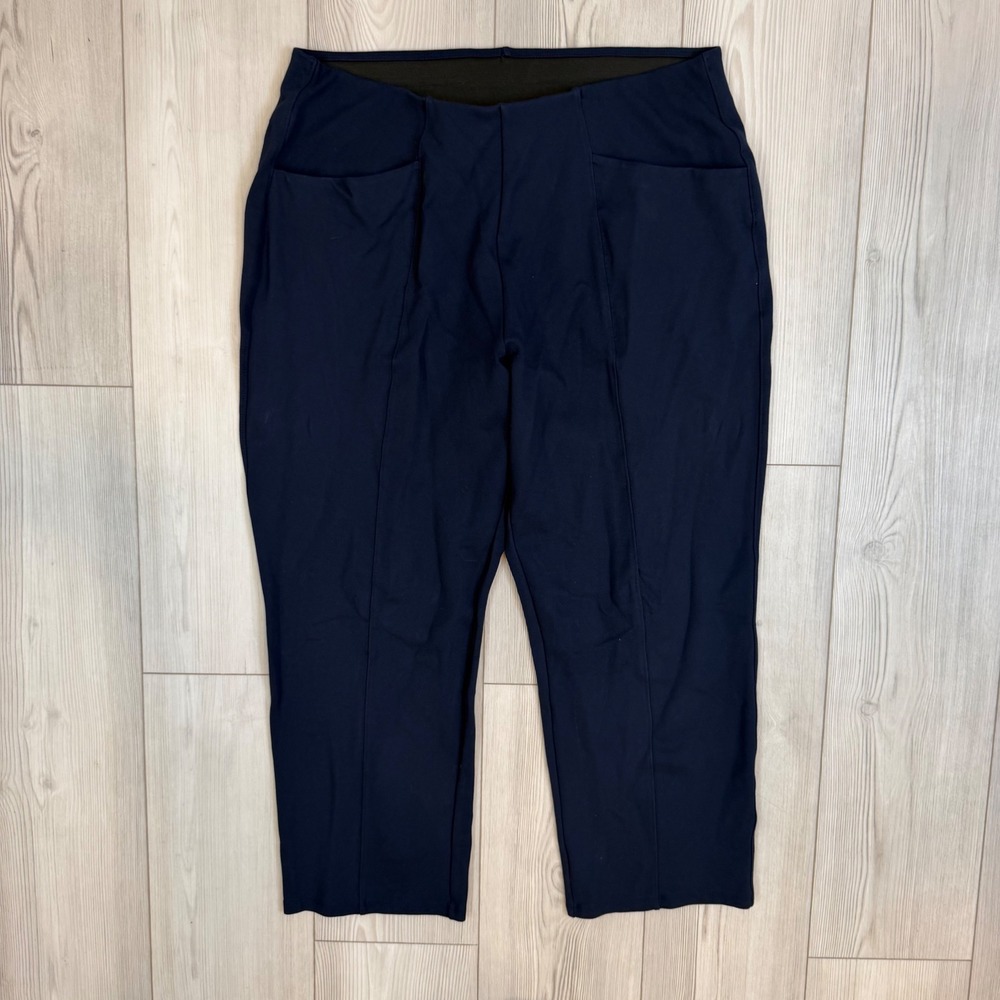 Old Navy Stevie Straight Extra High Rise Pants Navy Blue XL Stretch Workwear
